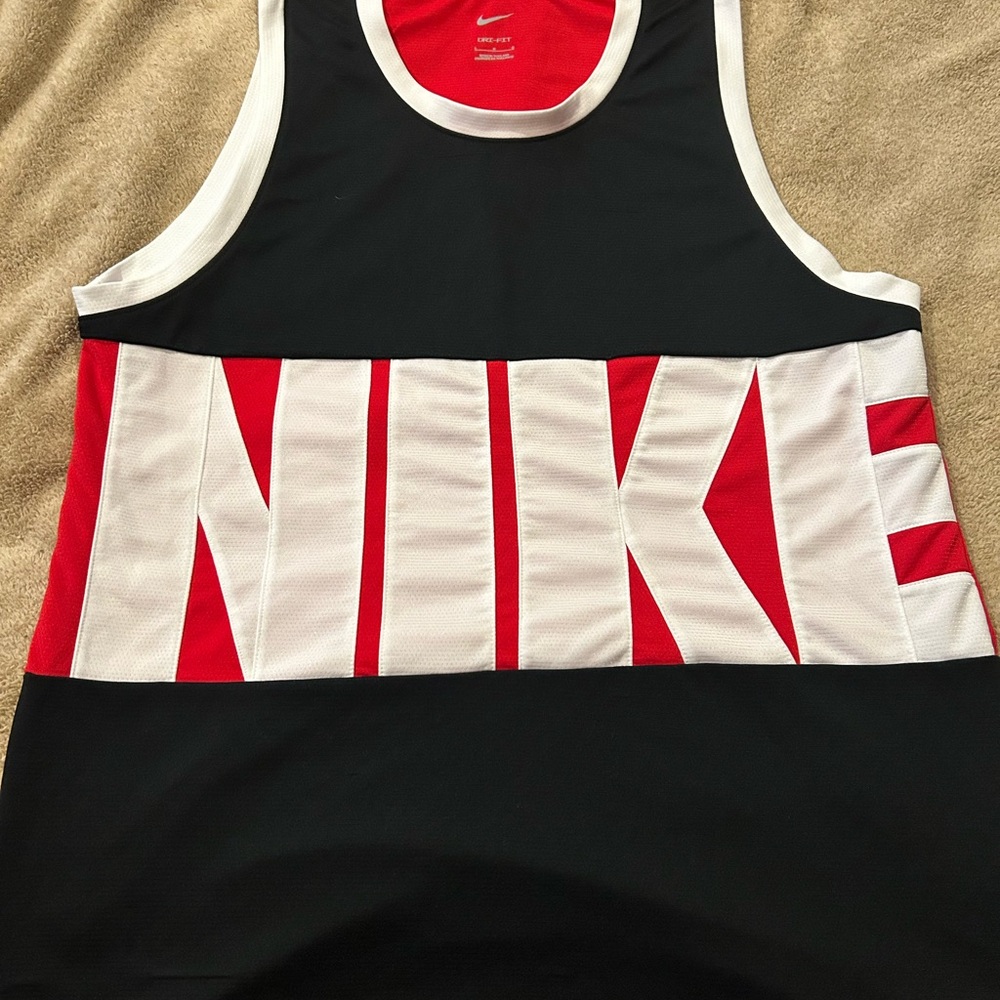 Nike Black and Red Tank Top